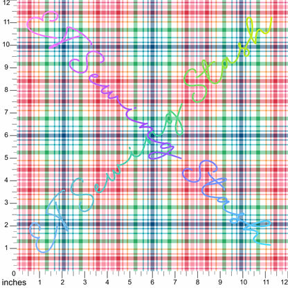 Cross-grained Vinyl - Rainbow Plaids