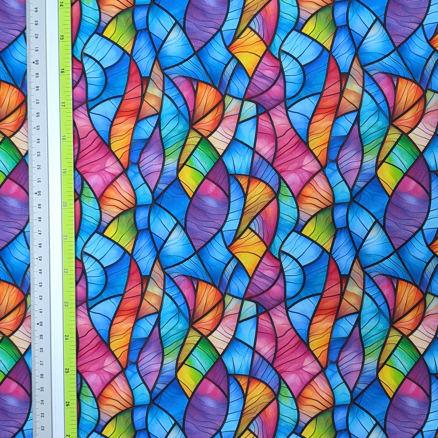 Cotton Twill - Stained Glass Waves - By the Metre