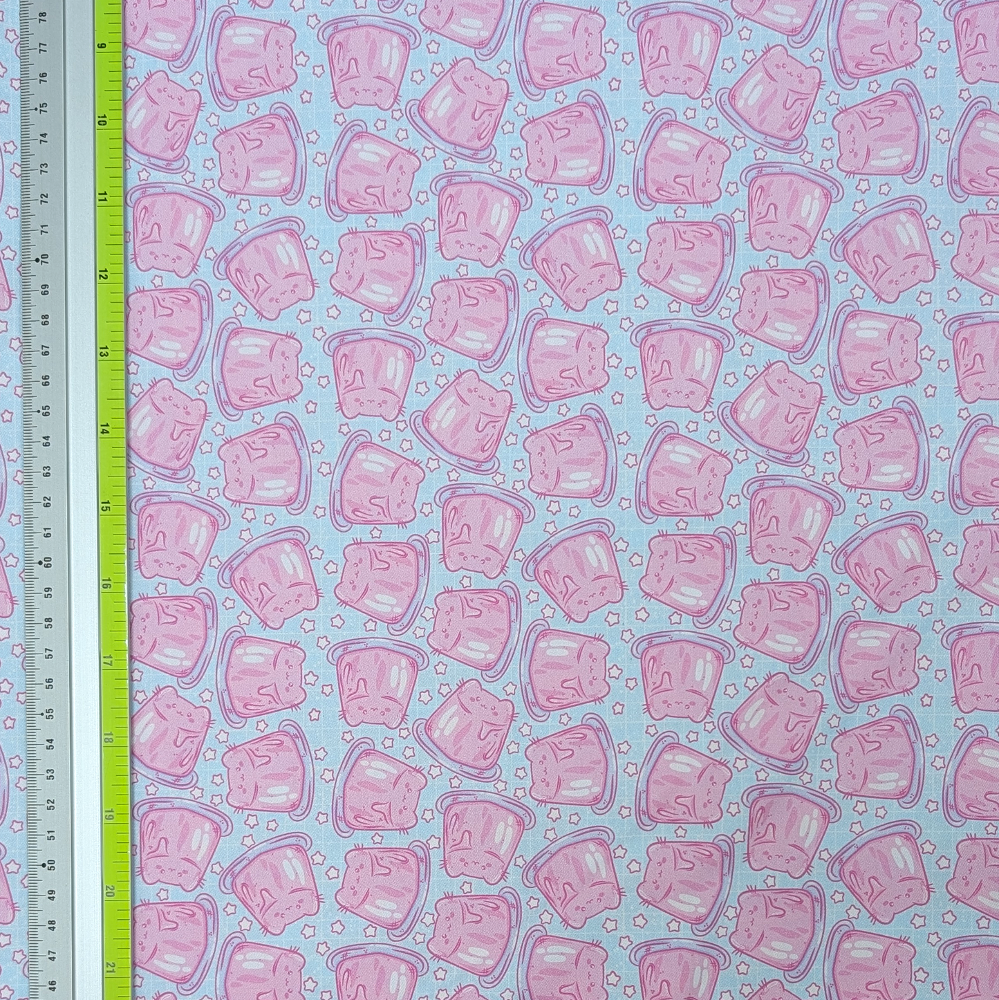 Cotton Twill - Cat Jelly (Blue) - By the Metre