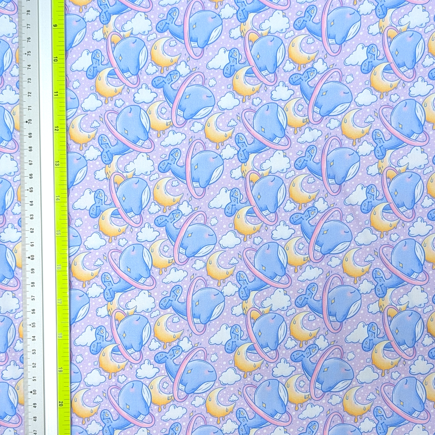 Cotton Twill - Space Whales (Purple) - By the Metre