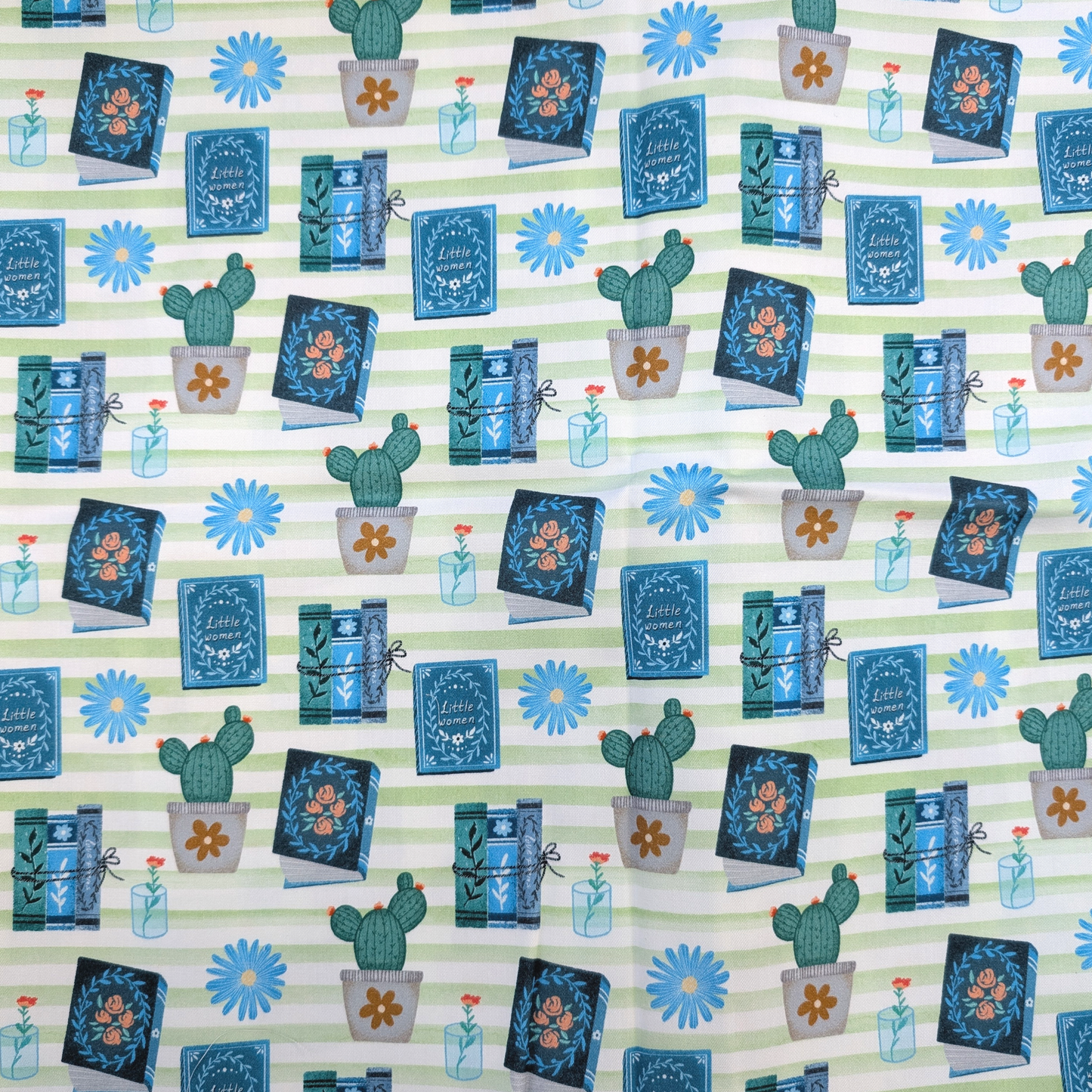 Cotton Twill - Books and Relaxation (4) - 1 metre Pre-cut