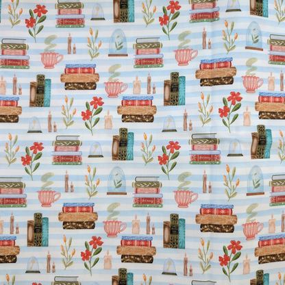 Cotton Twill - Books and Relaxation (1) - 1 metre Pre-cut