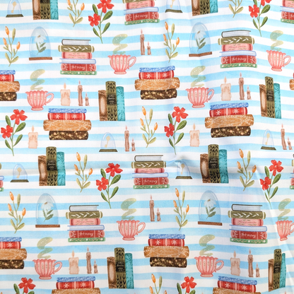 Cotton Twill - Books and Relaxation (3) - 1 metre Pre-cut