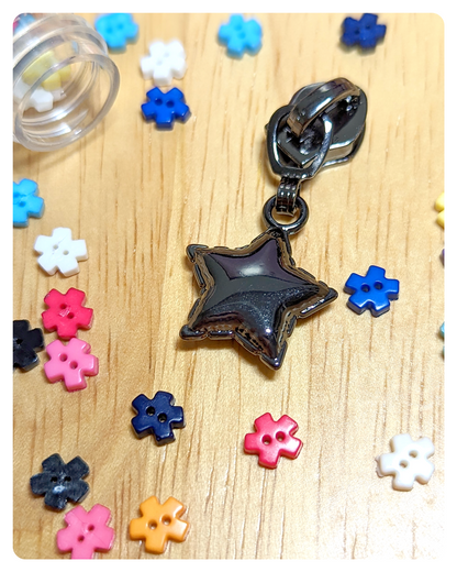 Size #5 Nylon Zipper Pull - Star Balloon