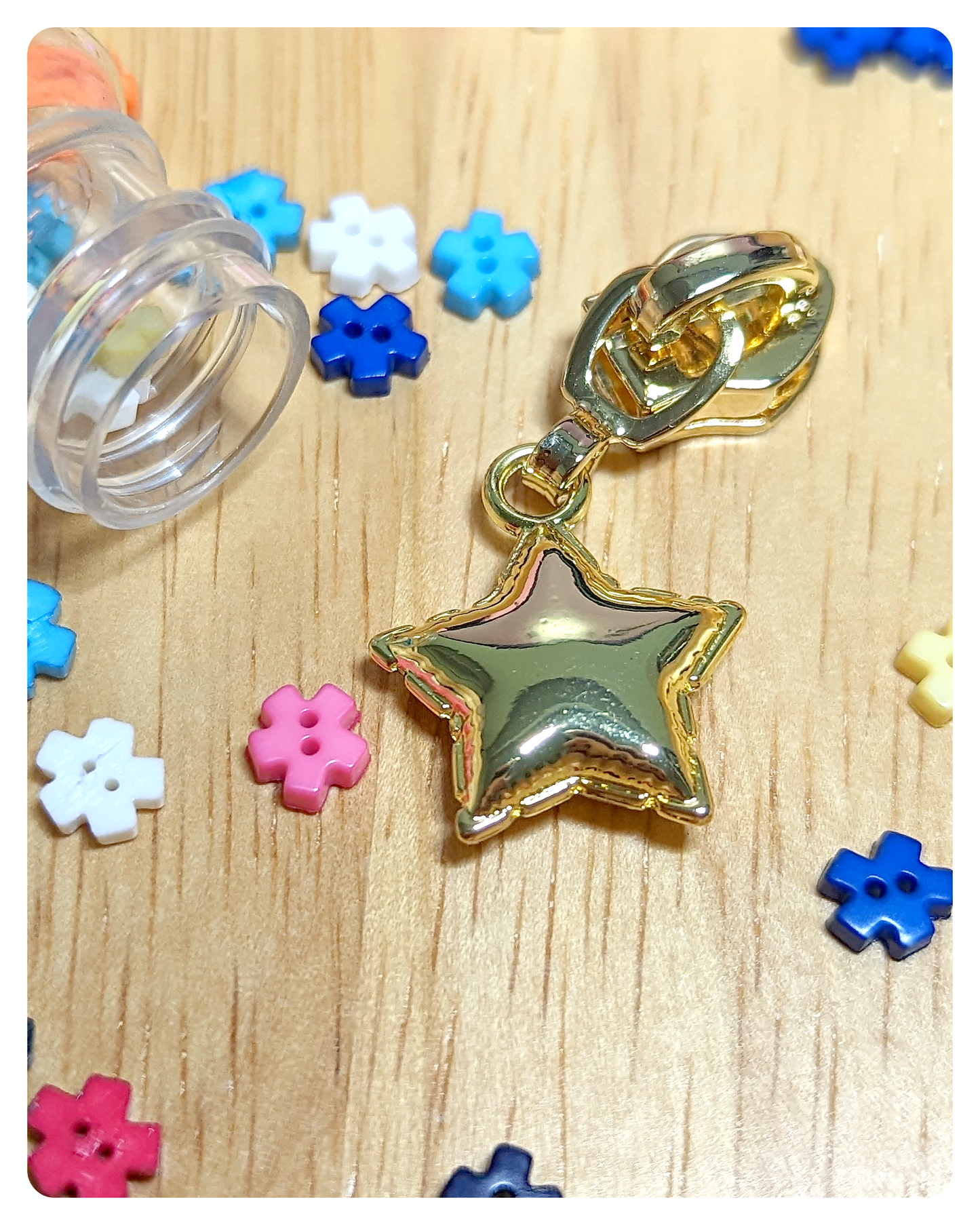 Size #5 Nylon Zipper Pull - Star Balloon