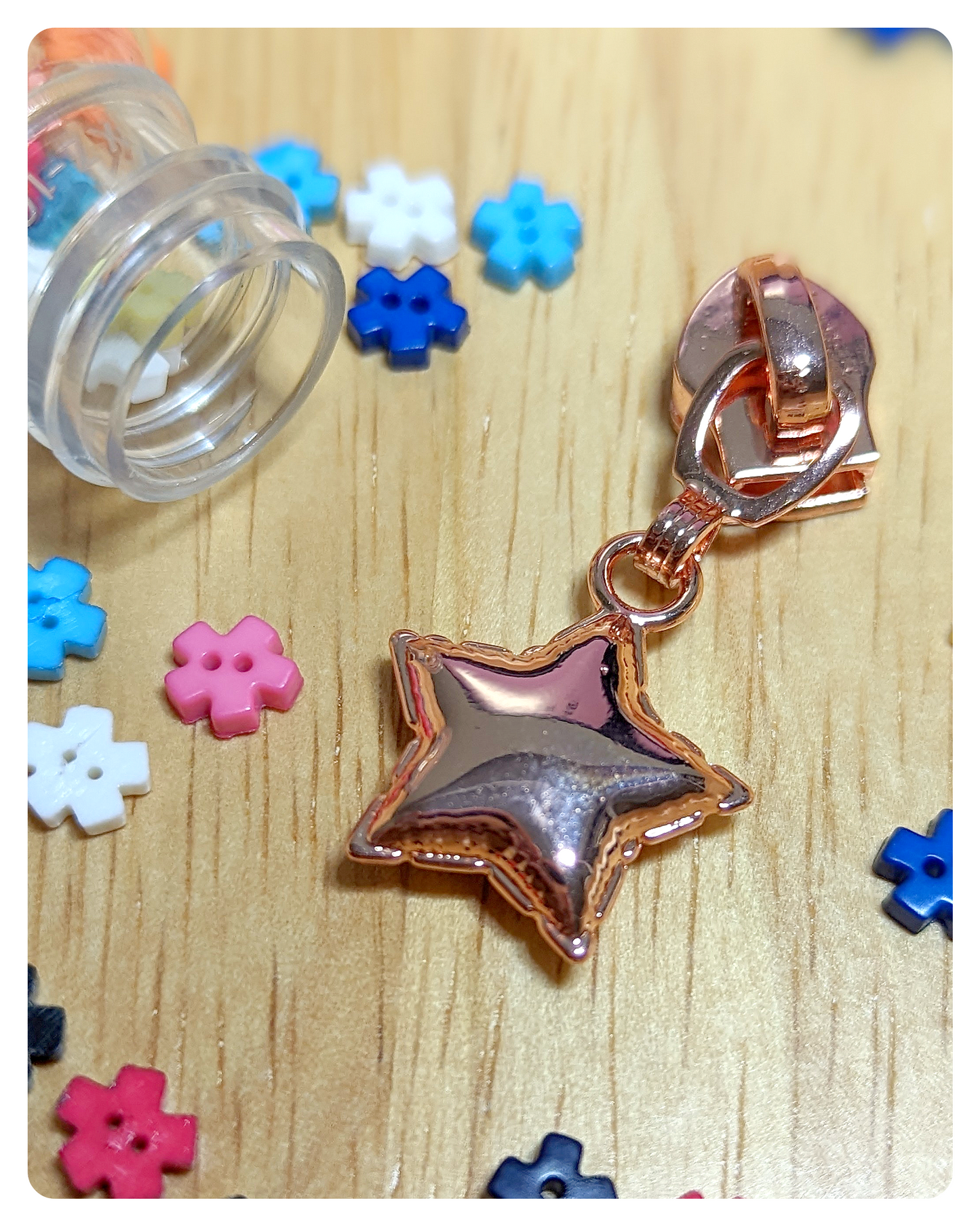 Size #5 Nylon Zipper Pull - Star Balloon