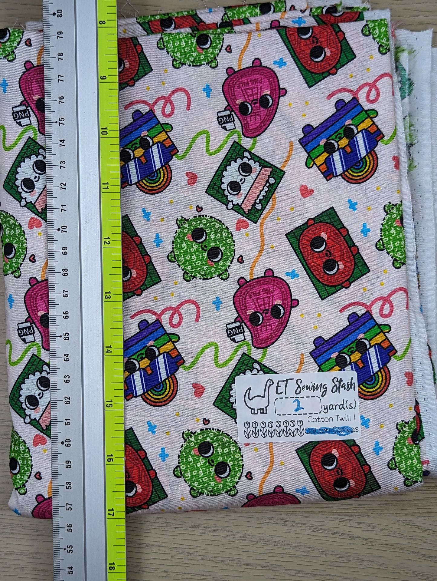 [ET Sewing Stash X Laugh and Belly] Punny Kuehs - Colourful - Cotton Twill