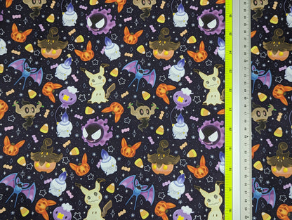 Cross-grained Vinyl - Halloween Pocket Monsters (Denim)