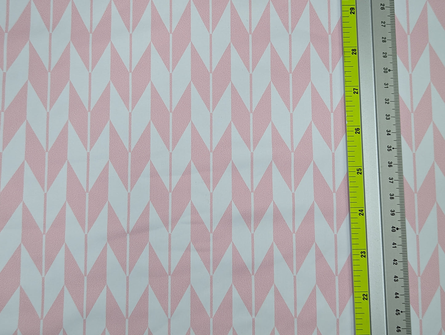 Athletic Knit - Pink and White Chevron - 0.5-yard Precut