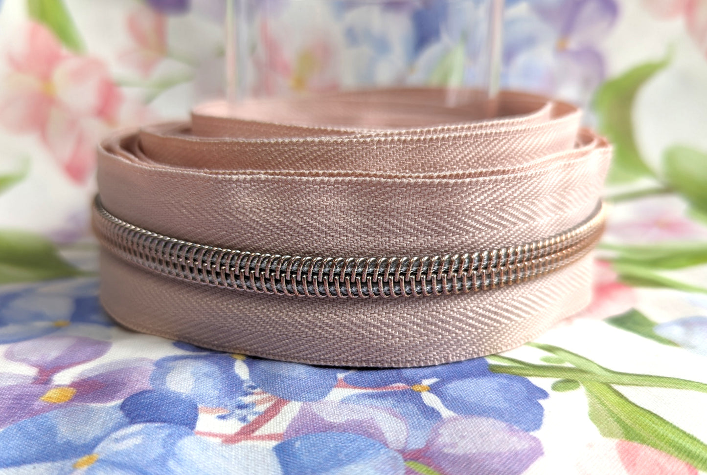 #5 Nude Zipper Tape - Rose Gold Nylon Coil