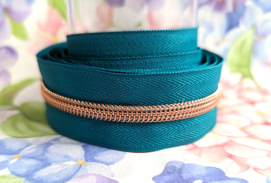 #5 Teal Zipper Tape