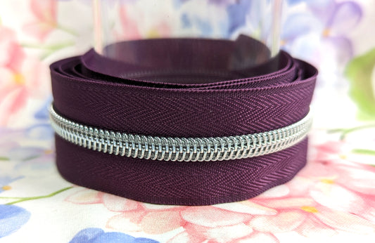 #5 Plum Zipper Tape