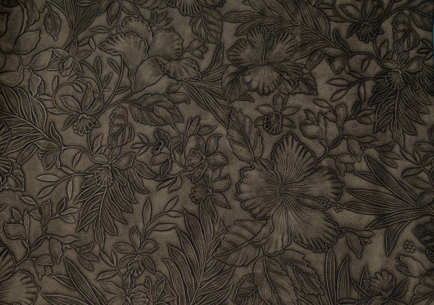 Embossed Flower Vinyl - Espresso