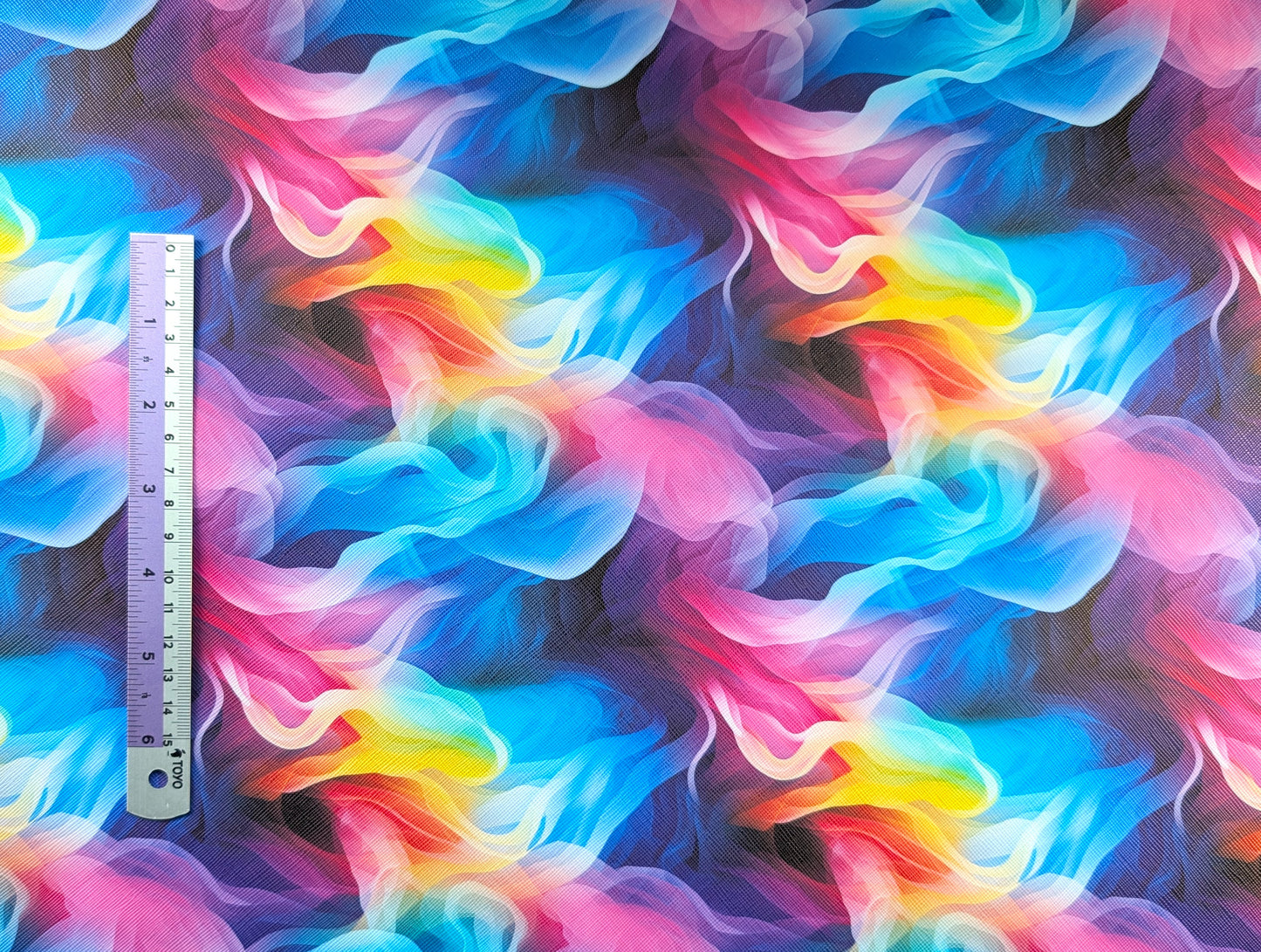 0.8mm Cross-grained Vinyl - Rainbow Smoke