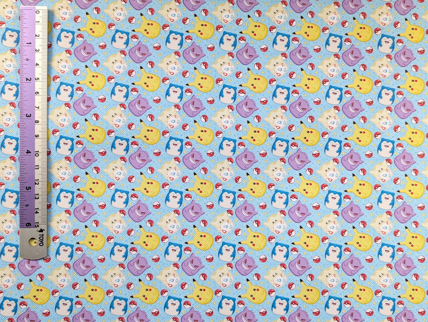 0.8mm Cross-grained Vinyl - Squishies - Pocket Monsters (Light Blue)