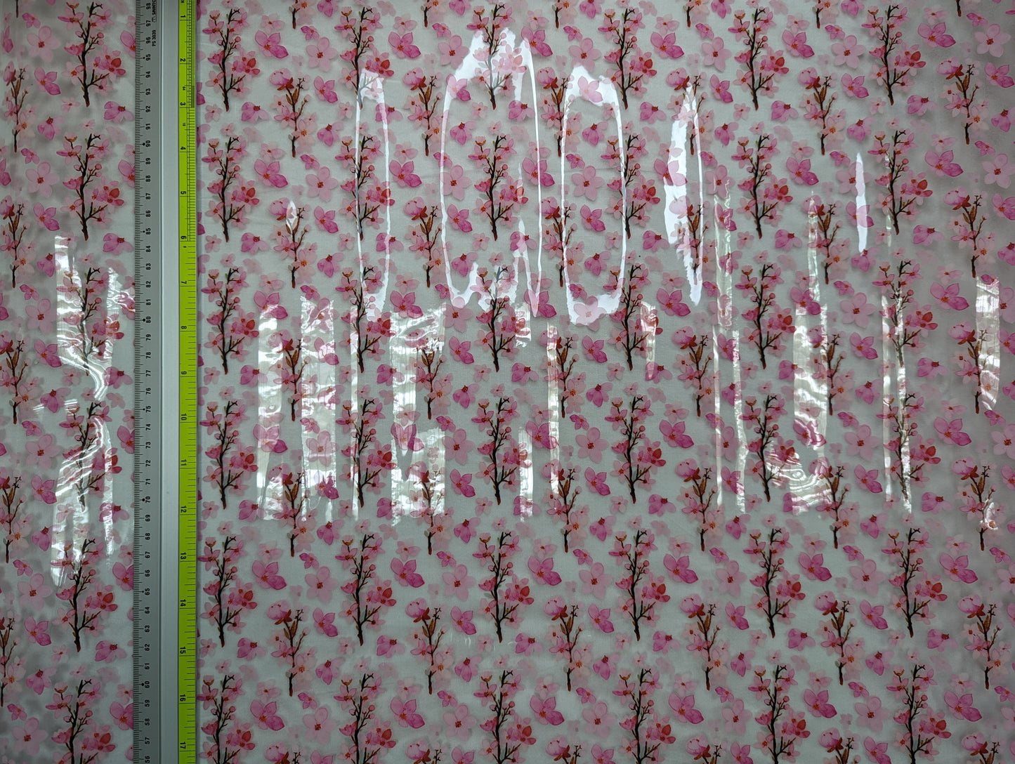 0.5mm Clear PVC - Sakura Branches (Clear)