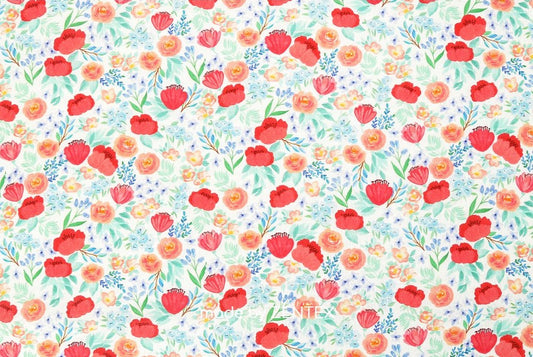 Fabric - Coral Primrose