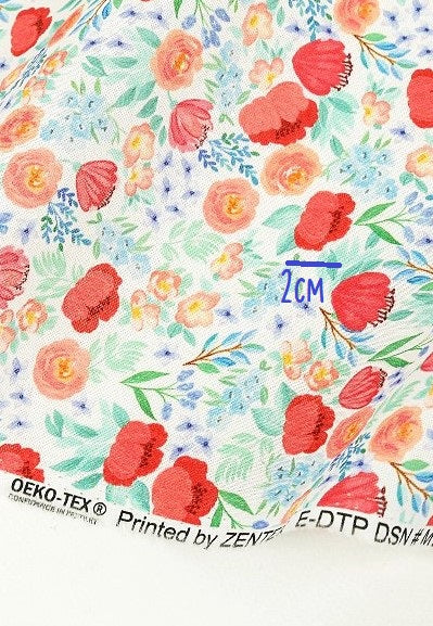 Fabric - Coral Primrose